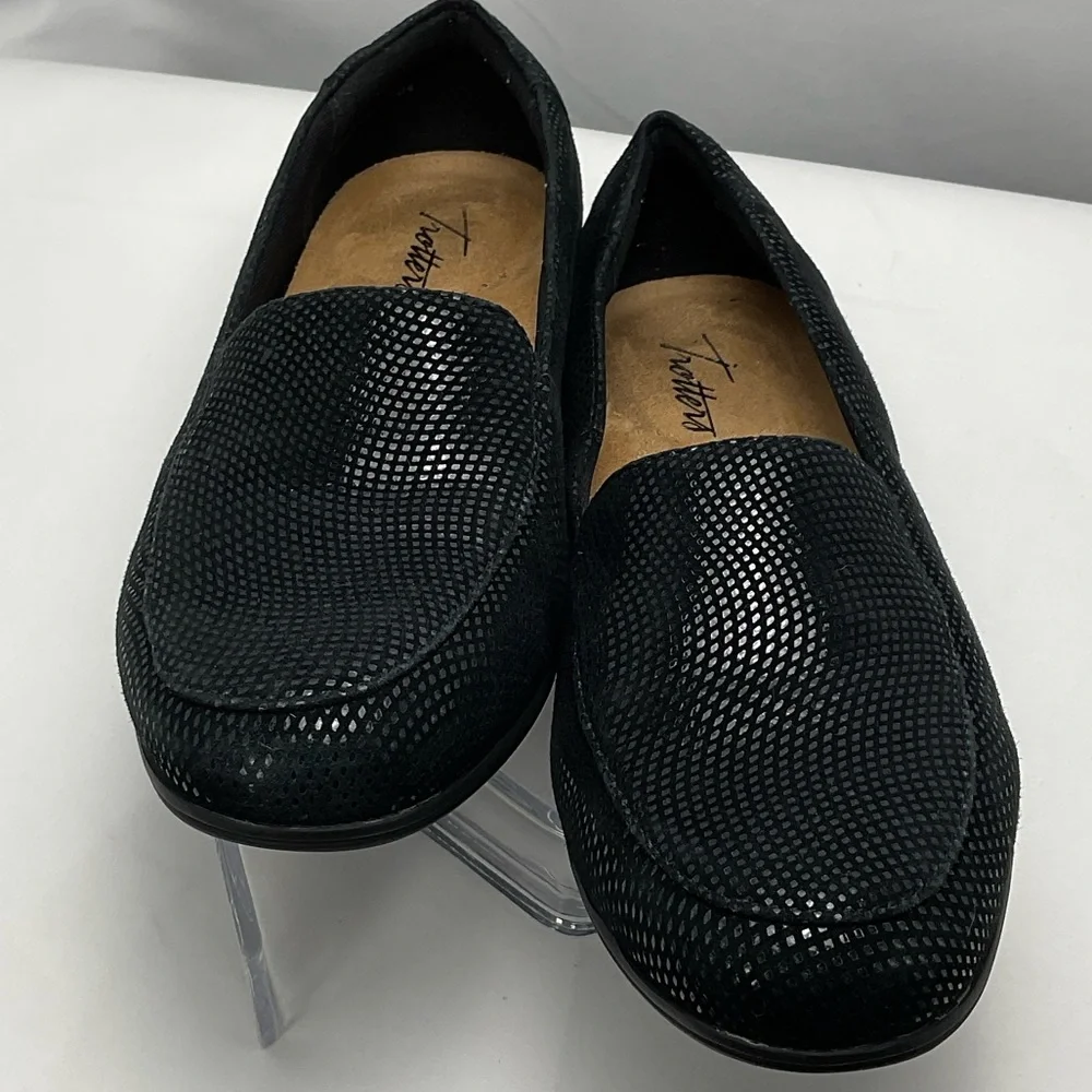 Trotters Black Jenn Mini Dots Loafers Women’s 5.5 #0226‎